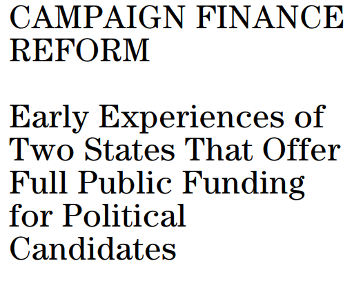 research papers on campaign finance reform