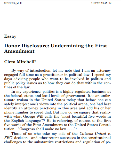 essay on the first amendment