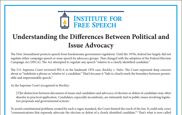 Understanding The Differences Between Political And Issue Advocacy Ifs