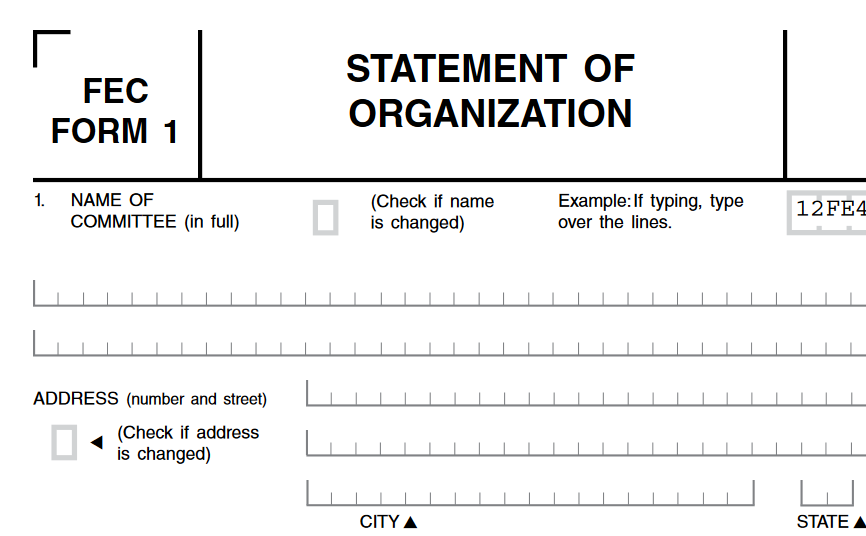 FEC Form 1 2022